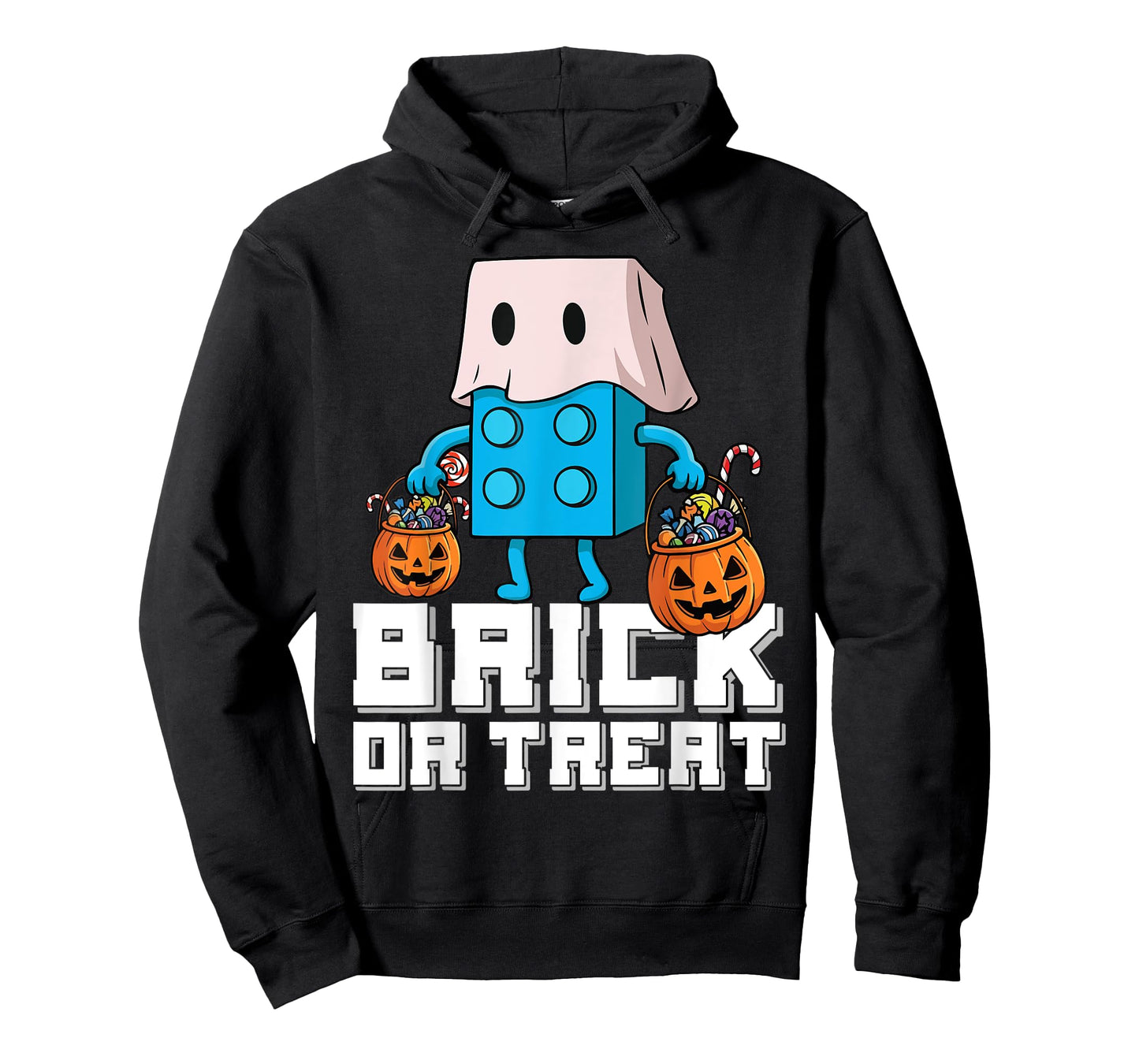 Brick Or Treat Brick Master Builder Halloween Block Building T-Shirt