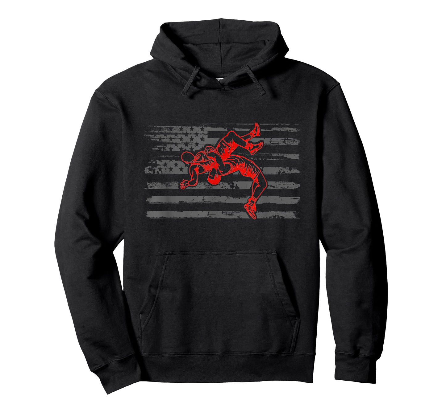 Patriotic American Flag High School College Wrestling T-Shirt for Women Kids Men
