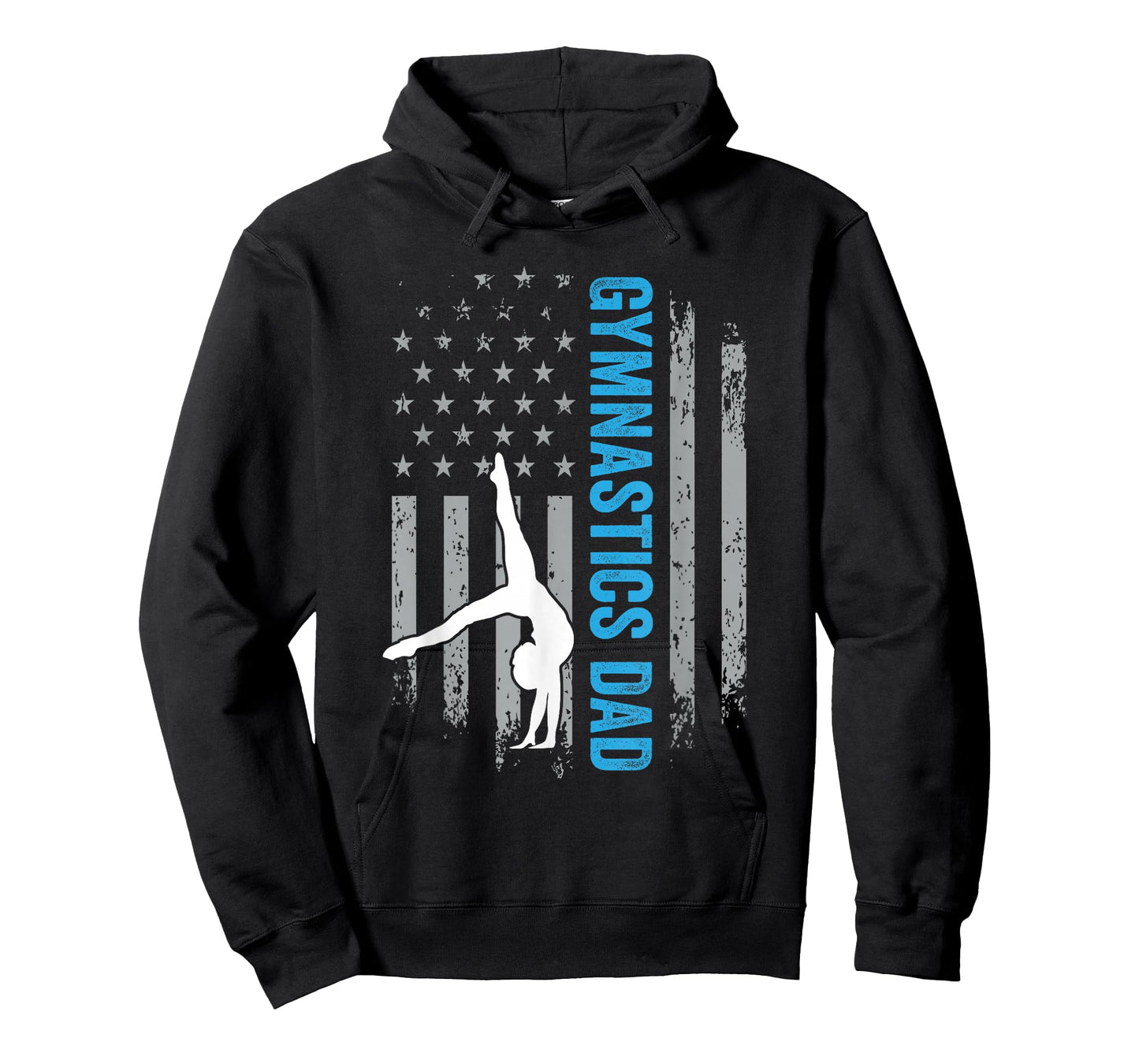 Gymnastics Dad Gymnast Father Parent American Flag Sports T-Shirt