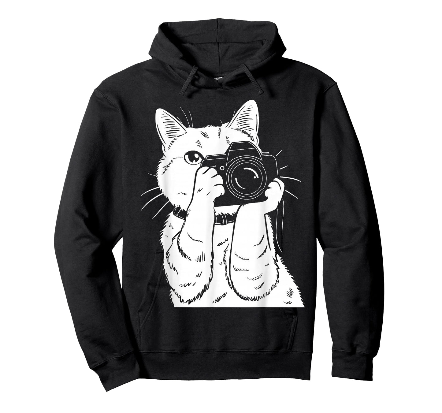 Cat With Camera Photographer Funny Cute Kawaii Photography T-Shirt