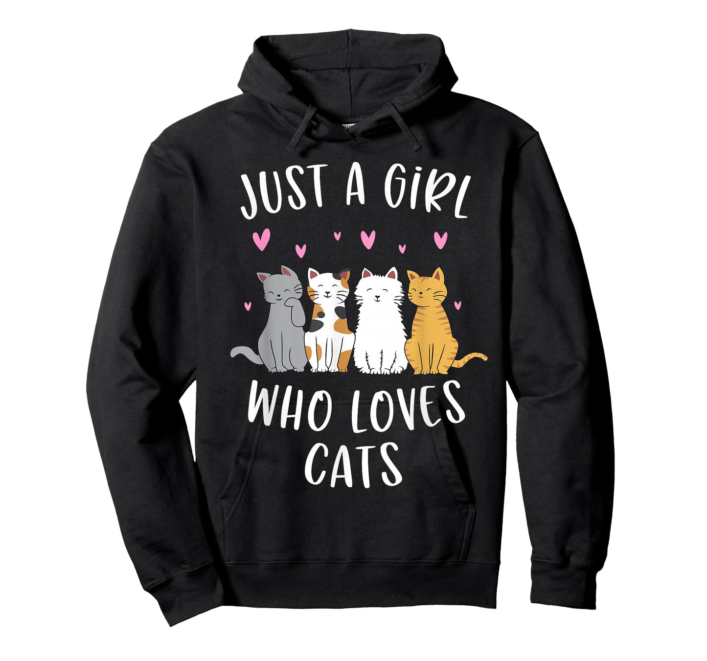 Just A Girl Who Loves Cats Cute Cat Lover T-Shirt Small