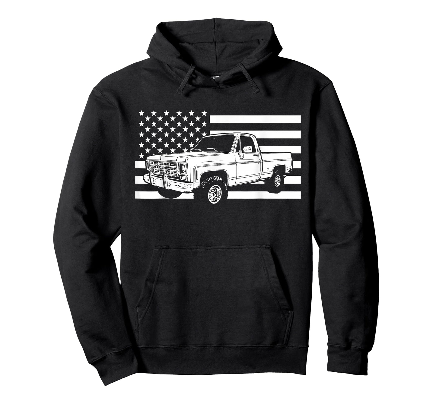 77 Square Body Truck American Flag Squarebody T-Shirt