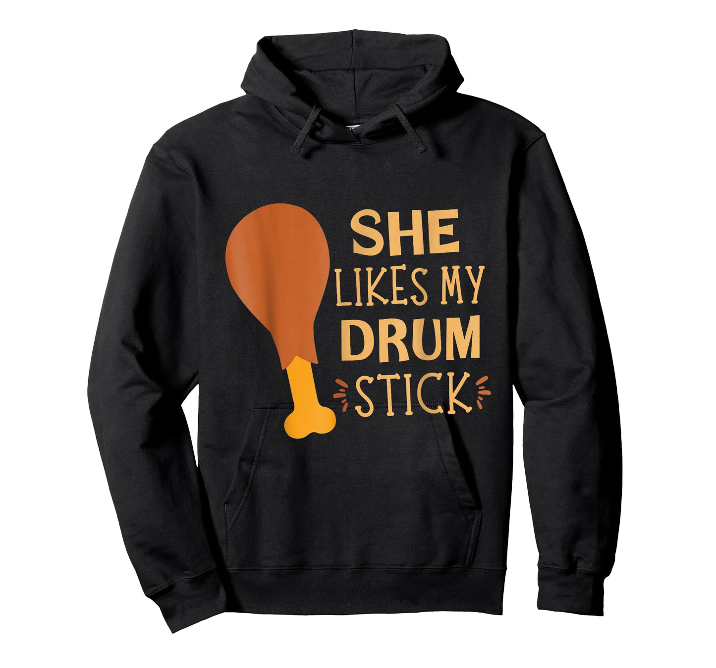 She Likes My Drum Stick Funny Couple Matching Thanksgiving T-Shirt
