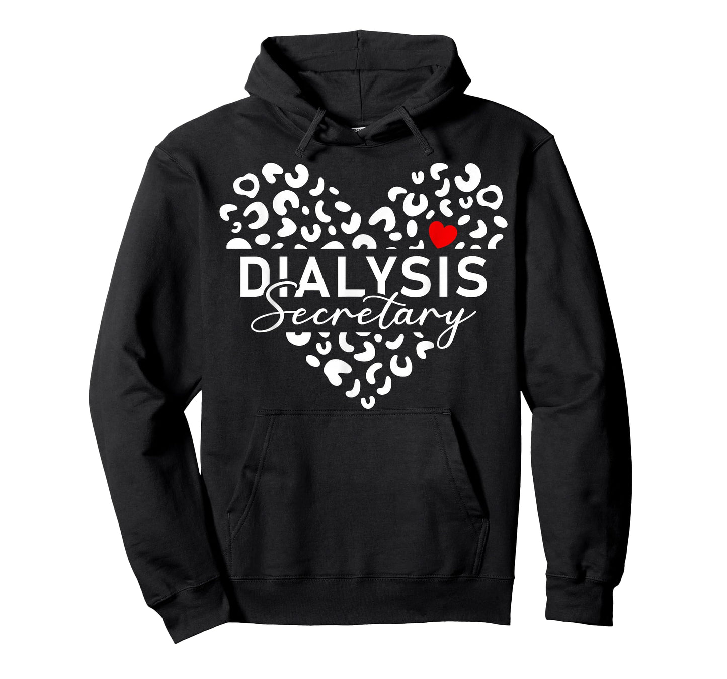 Cute Dialysis Secretary Heart Leopard T-Shirt