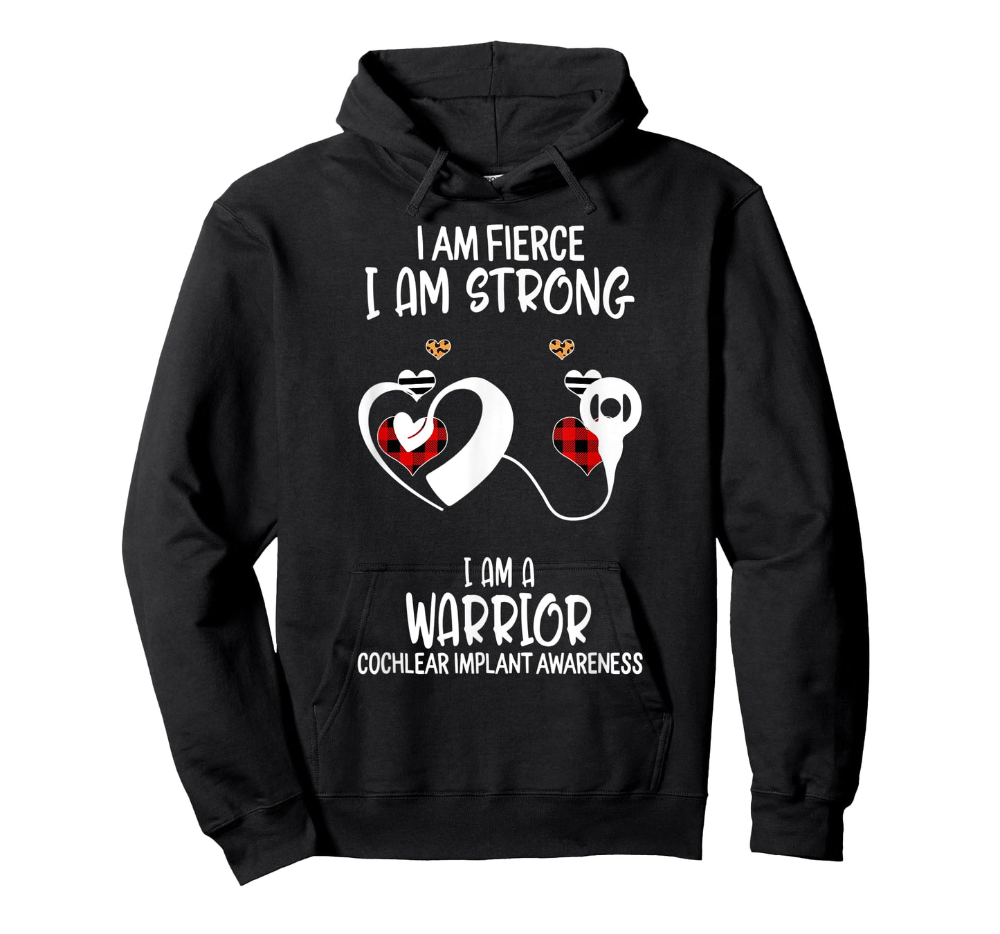 Cochlear Implant Awareness Ribbon I Am Fierce Strong Warrior T-Shirt