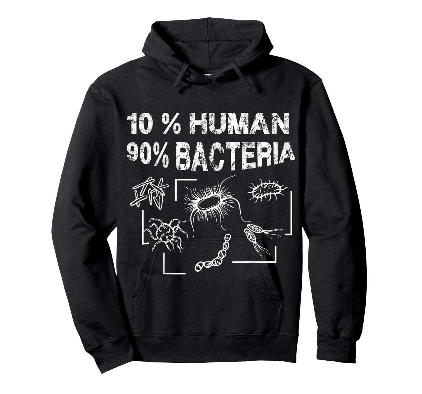 10% Human 90% Bacteria Funny Micro Biology T-Shirt