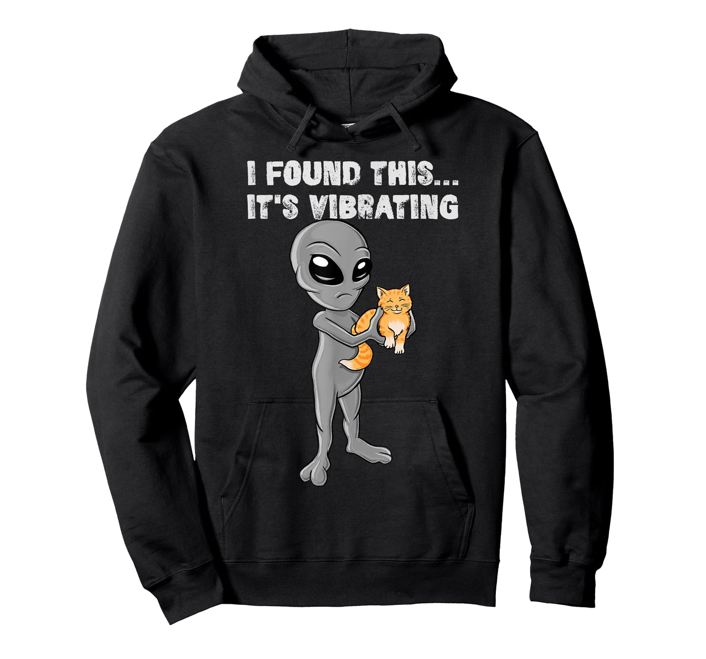 I Found This - It's Vibrating - Cat & Alien T-Shirt for Men Women Girls Kids