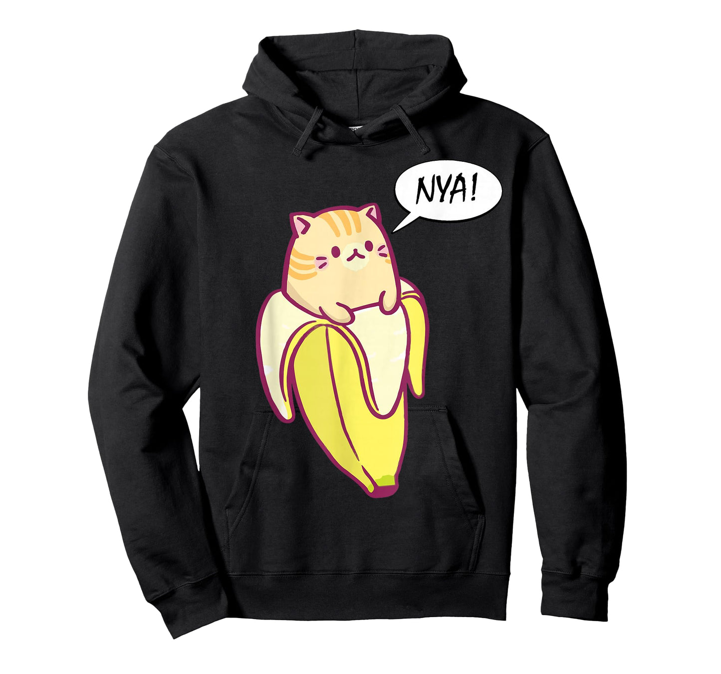 Men-Women- Bananya Banana Funny Cat T-Shirt