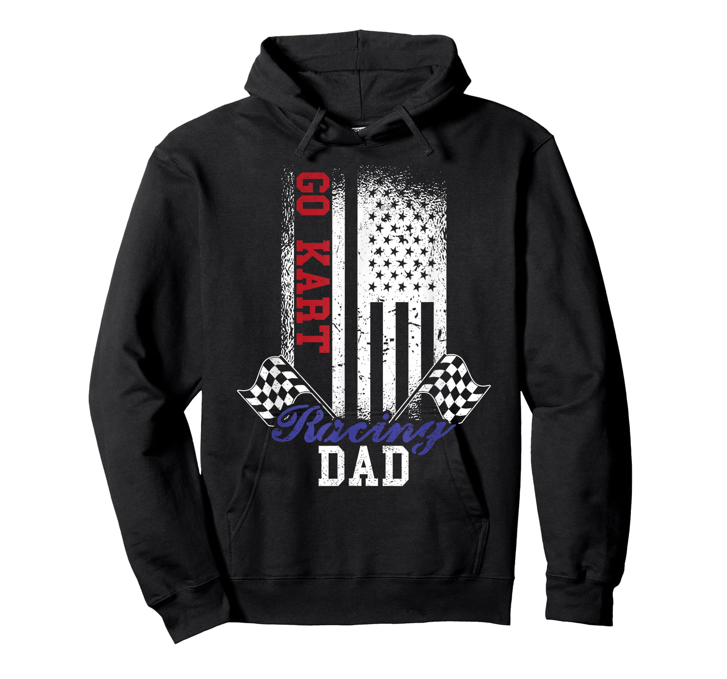 American Flag Go Kart Racing Race Dad Flag Design T-Shirt