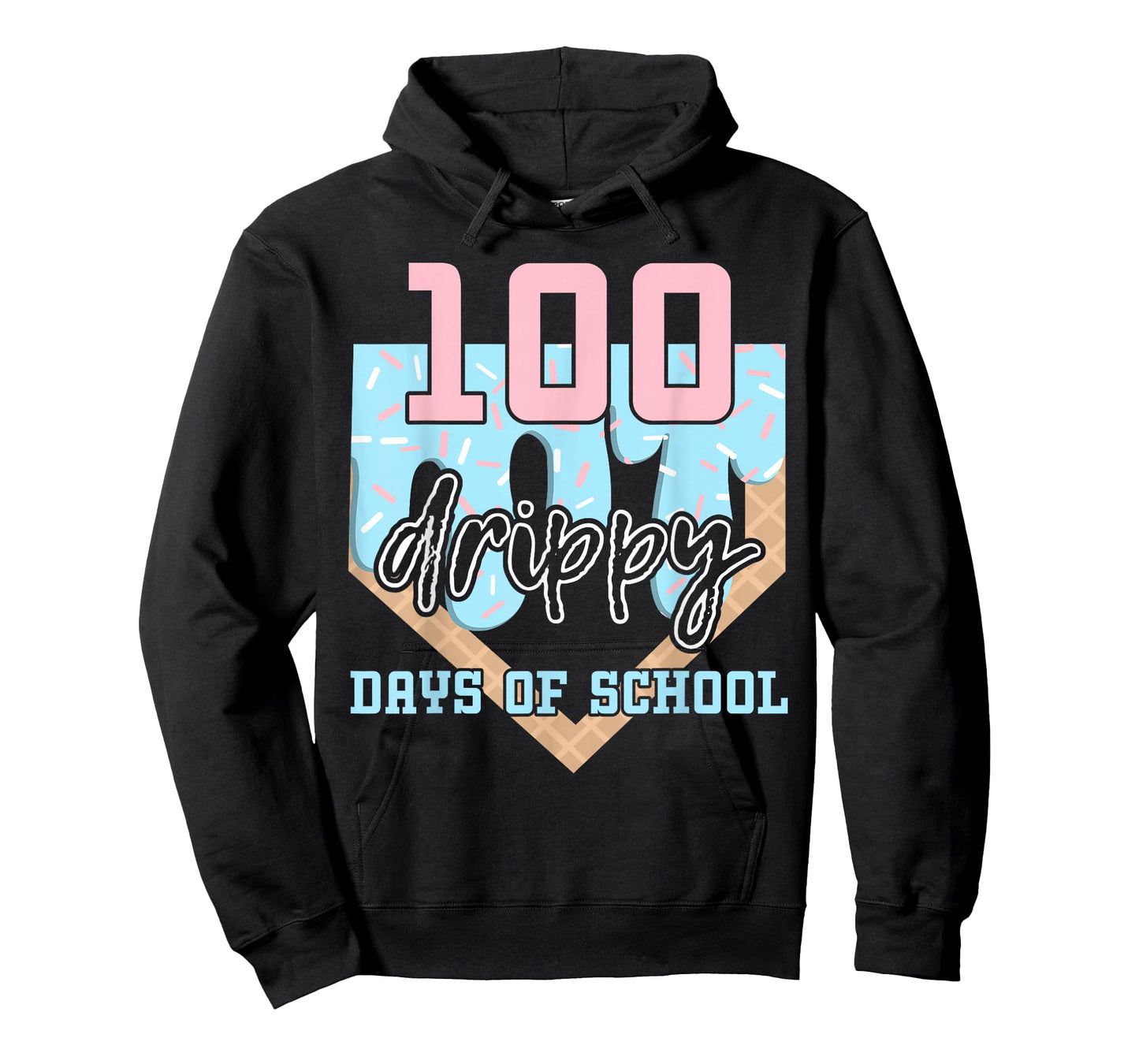 100 Drippy Days of School Baseball Ice Cream 100th Day Boys T-Shirt