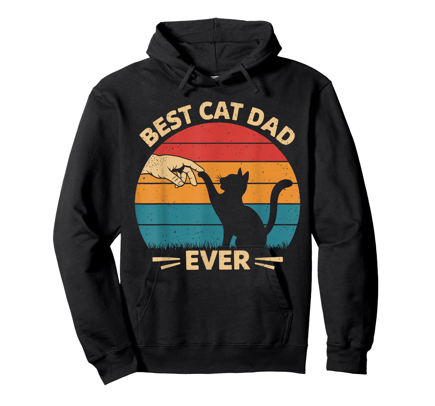Best Cat Dad Ever | Retro Funny Cat Owner Lover Fathers Day T-Shirt