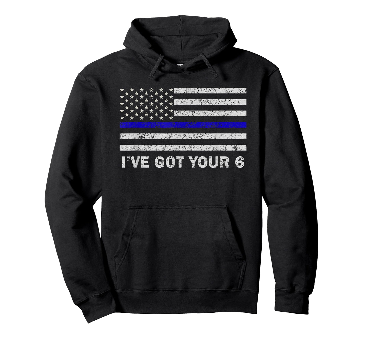 I've Got Your Six Thin Blue Line American Flag T-Shirt