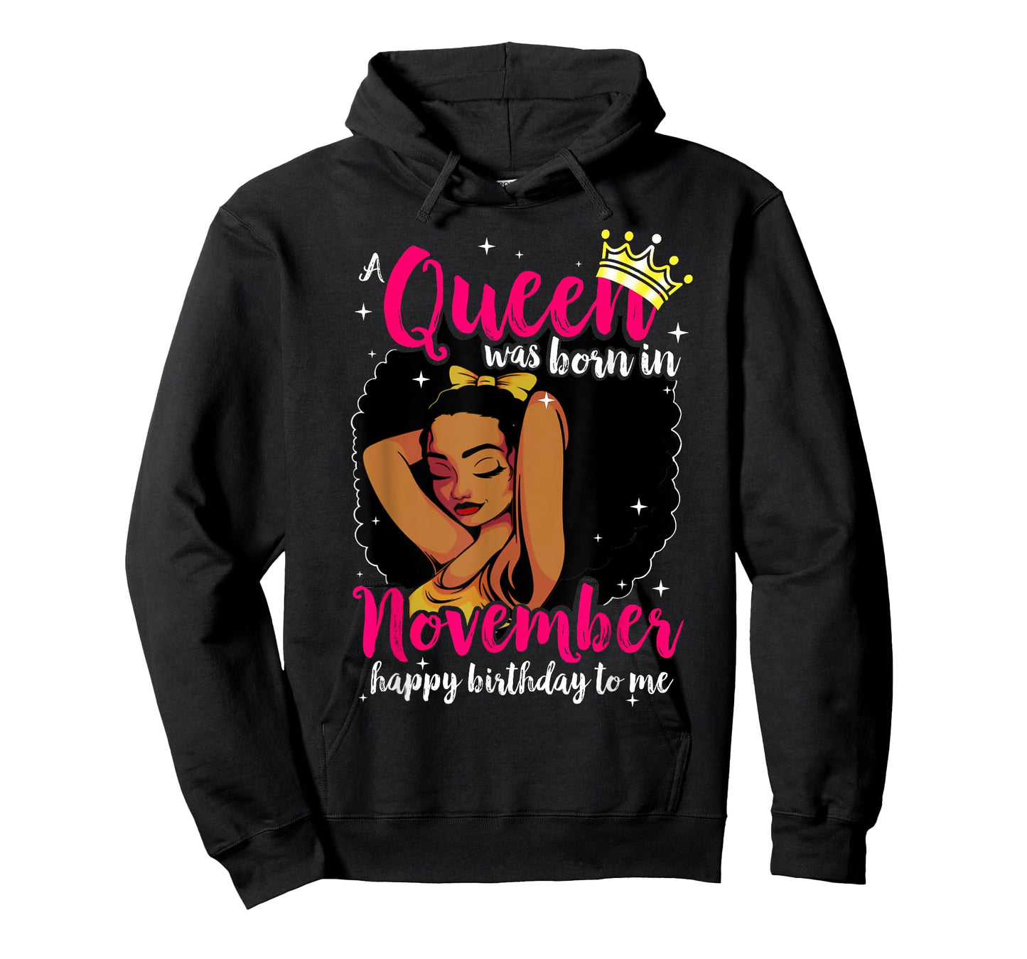 Afro Diva A Queen was Born in November Happy Birthday to Me T-Shirt