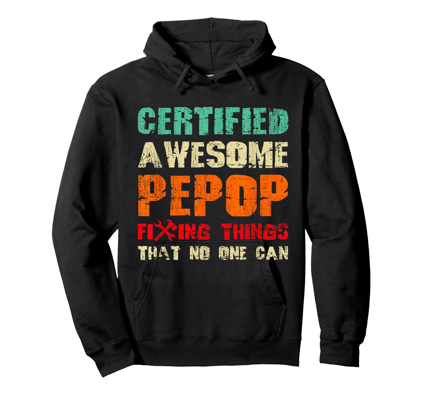 Awesome Pepop Grandpa Fixing Things Funny Quote Retro T-Shirt