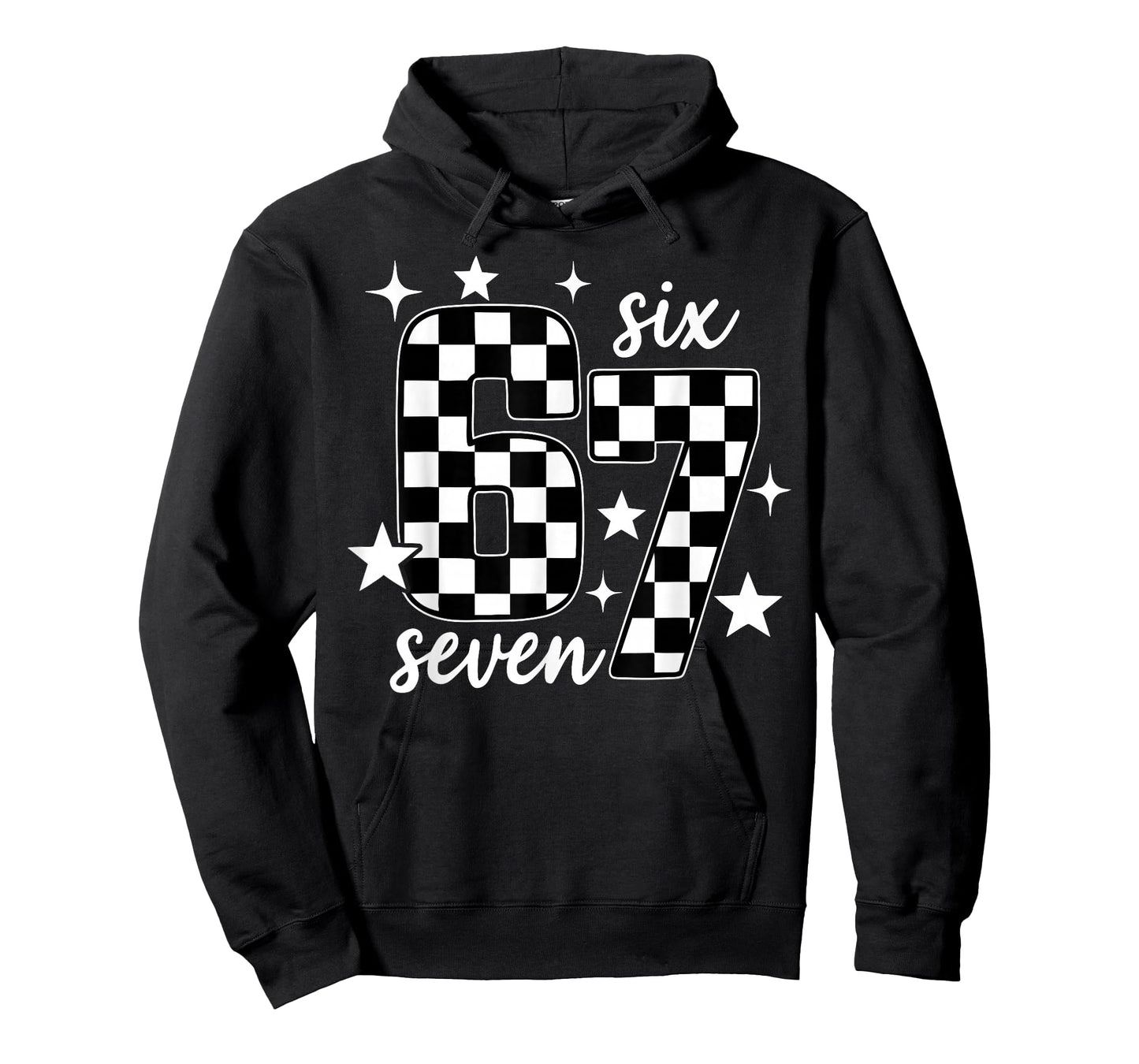 67 Checkered Six Seven Meme 6 7 Gen Alpha Teacher Teens Kids T-Shirt