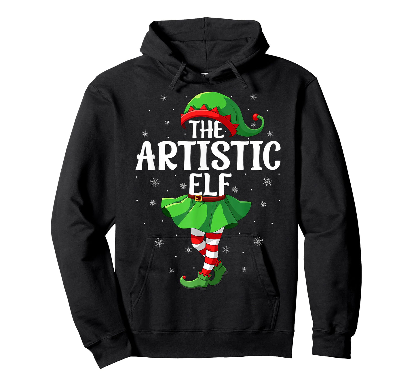 Artistic Elf Christmas Girls Women Elf Squad Xmas Family T-Shirt