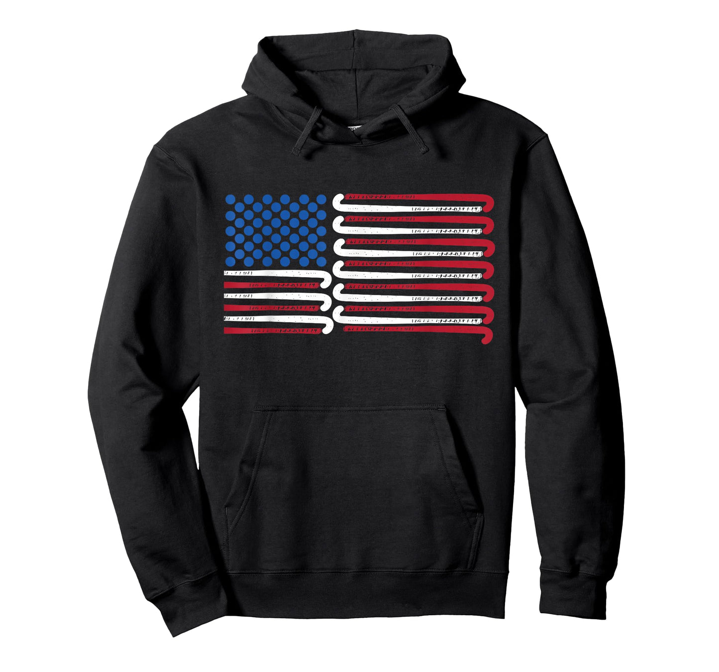 Field Hockey American Flag with Blue Balls for Stars T-Shirt