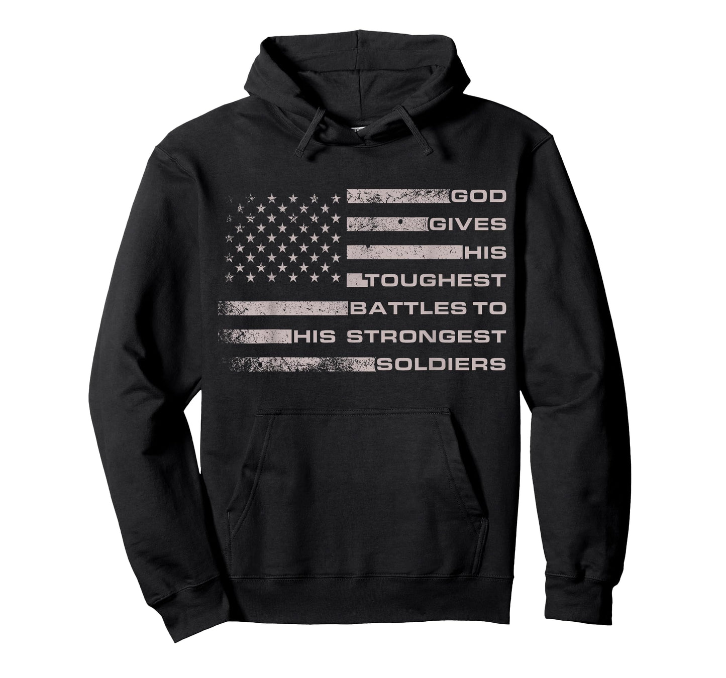 Strongest Soldiers Motivational Quote with Us Flag T-Shirt