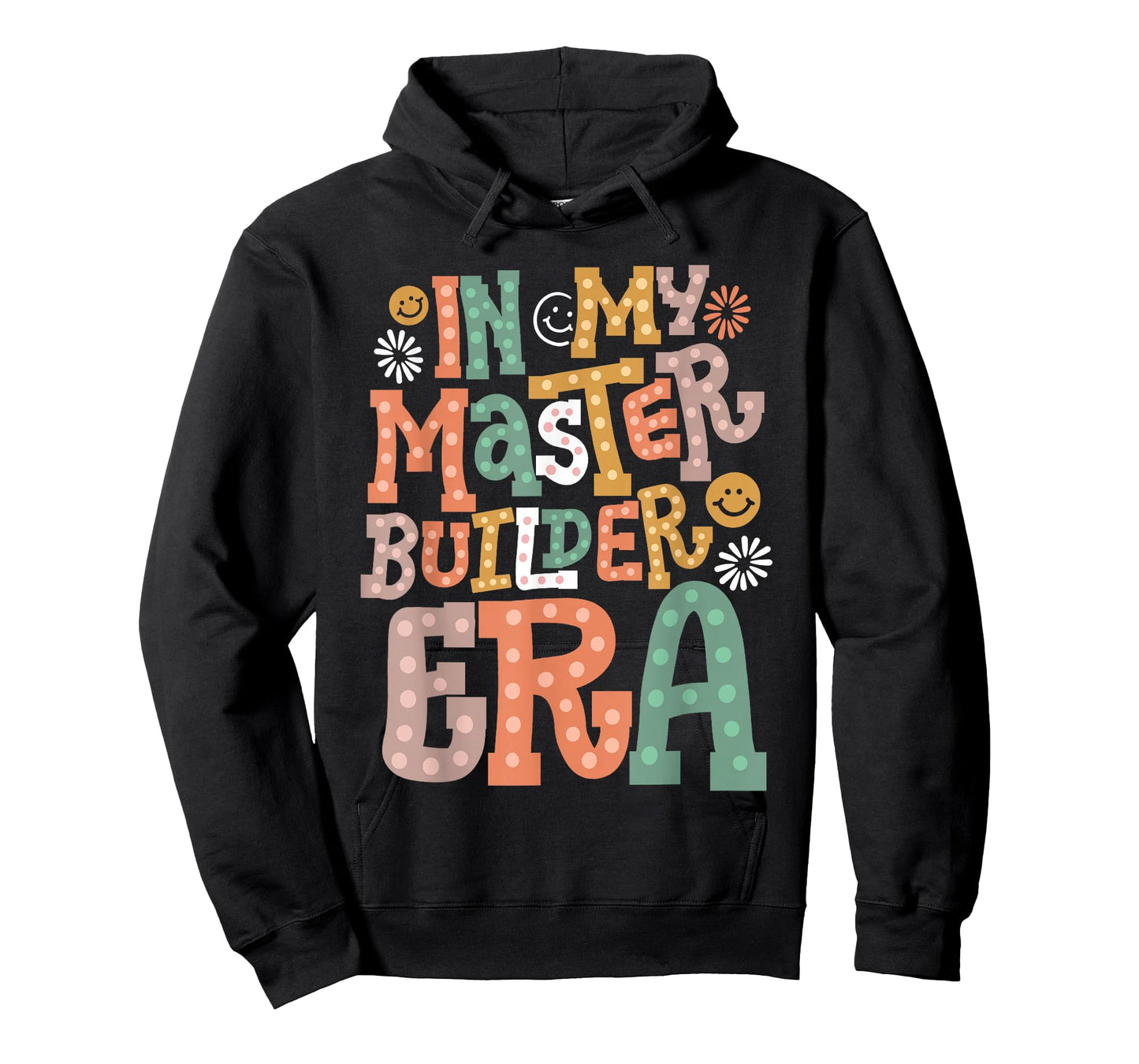 in My Master Builder Era Retro Groovy Building Blocks Kids T-Shirt