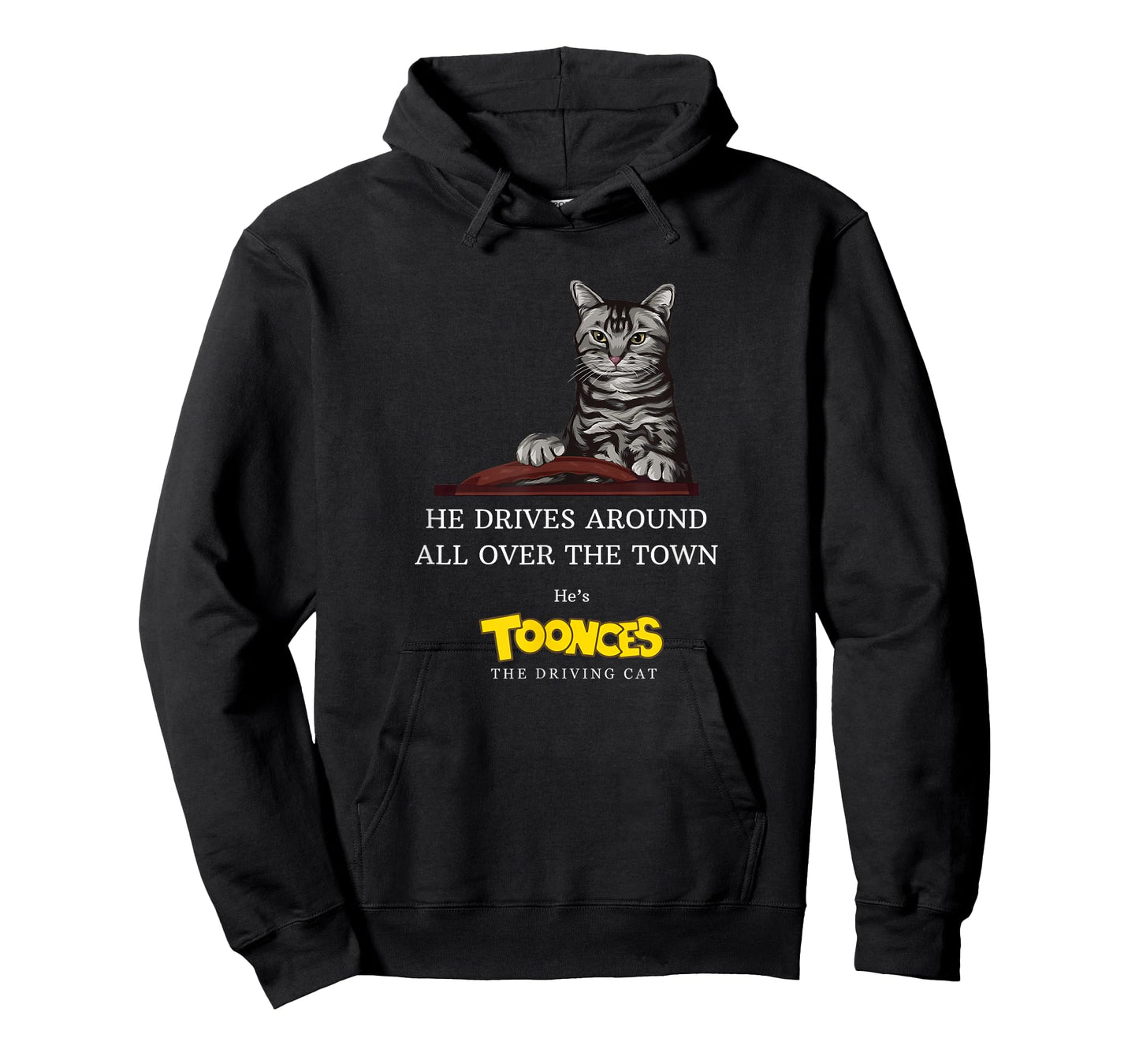 Toonces the Driving Cat - He drives around all over the town T-Shirt