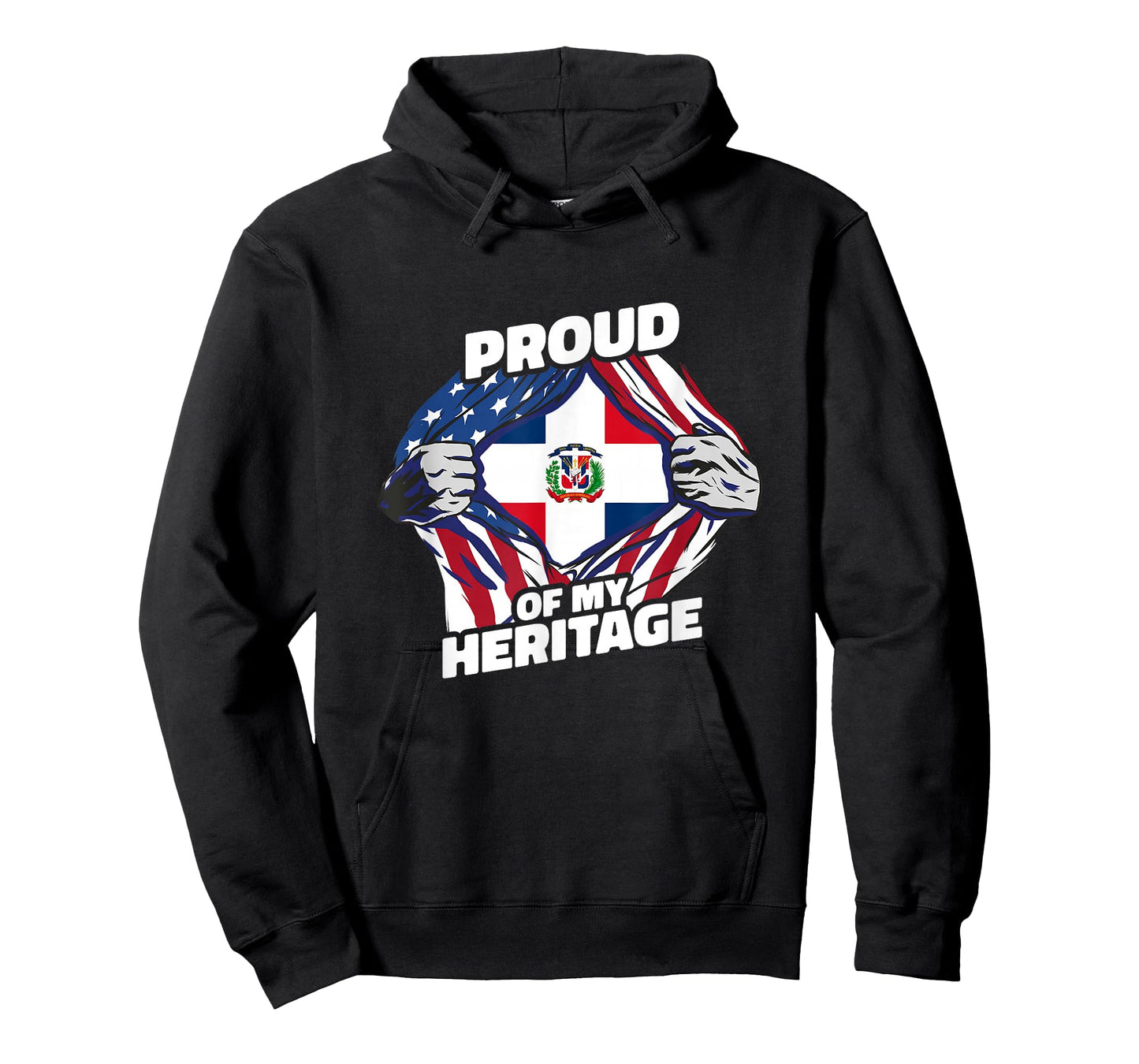 Proud of My Heritage - Dominican Republic American Flag T-Shirt