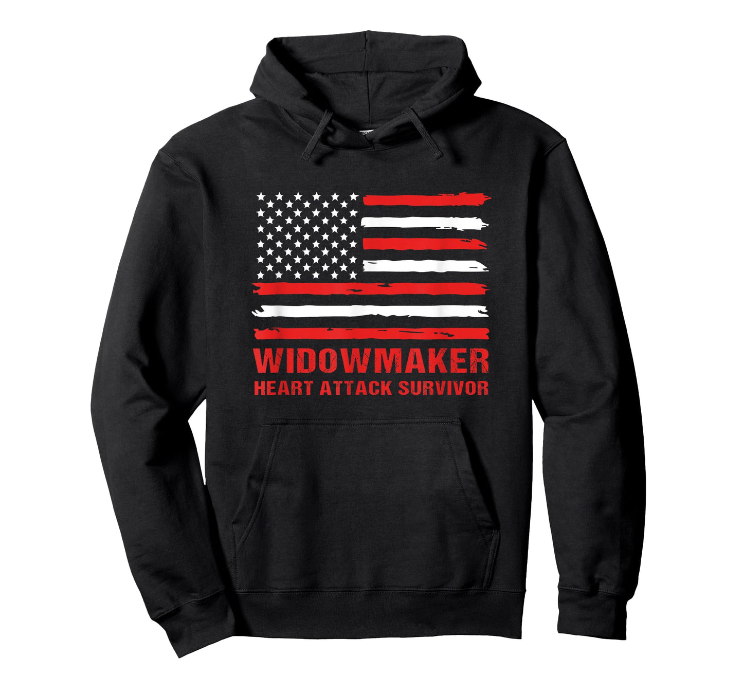 4th Of July US Flag Widow Maker Heart Attack Survivor T-Shirt