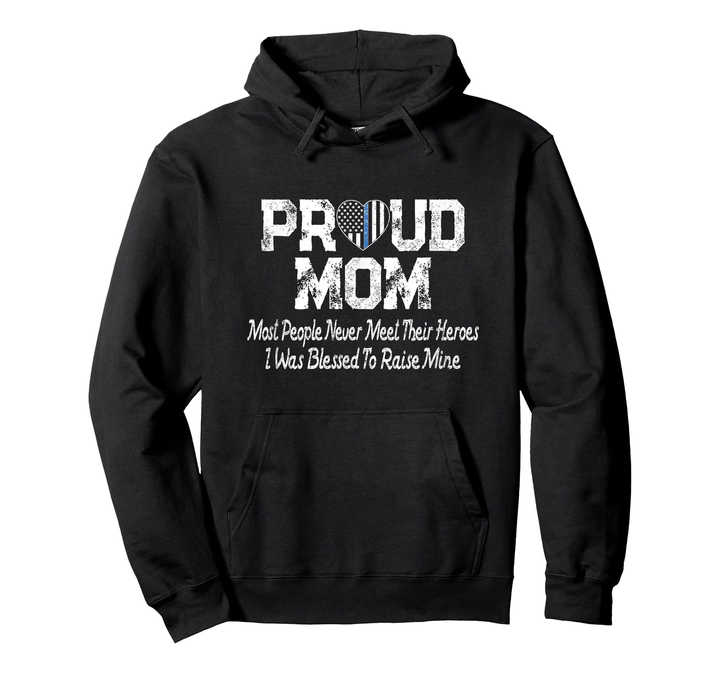 Proud Police Officer Mom Thin Blue Line - Mother Gift T-Shirt