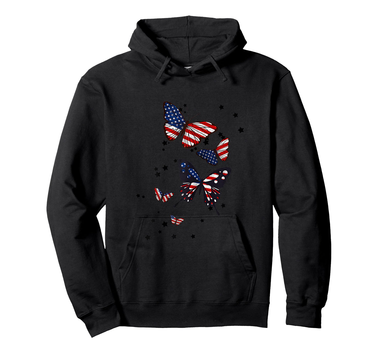 Patriotic Shirt Red White Blue Butterflies for Women Kids T-Shirt