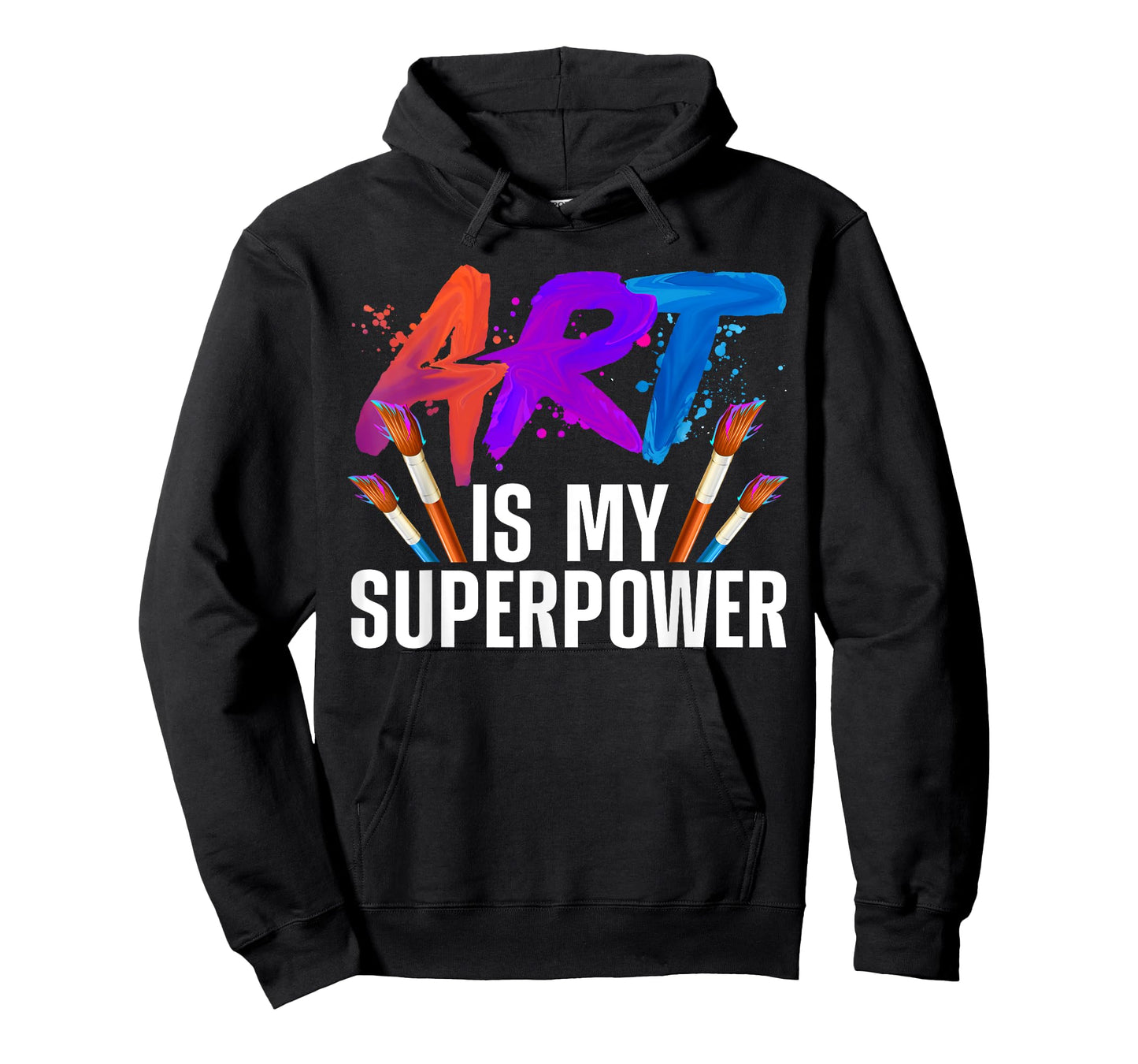 Cool Art for Men Women Art Teacher Artist Painter Superpower T-Shirt Small