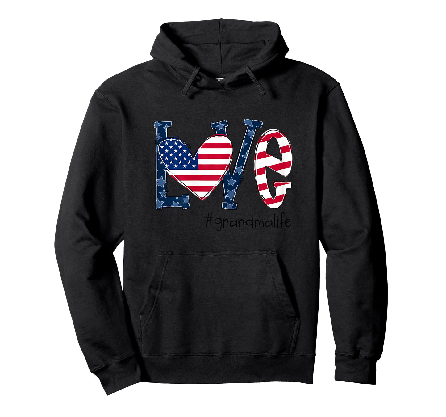 Love Grandma Life American Flag Shirt 4th Of July T-Shirt T-Shirt