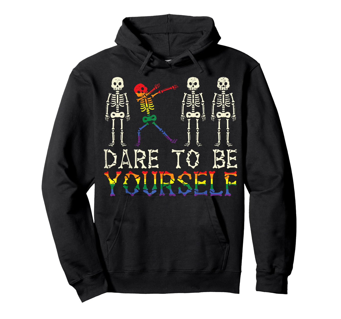 Dare To Be Yourself Skeleton Dab Gay Funny Pride LGBTQ Dance T-Shirt