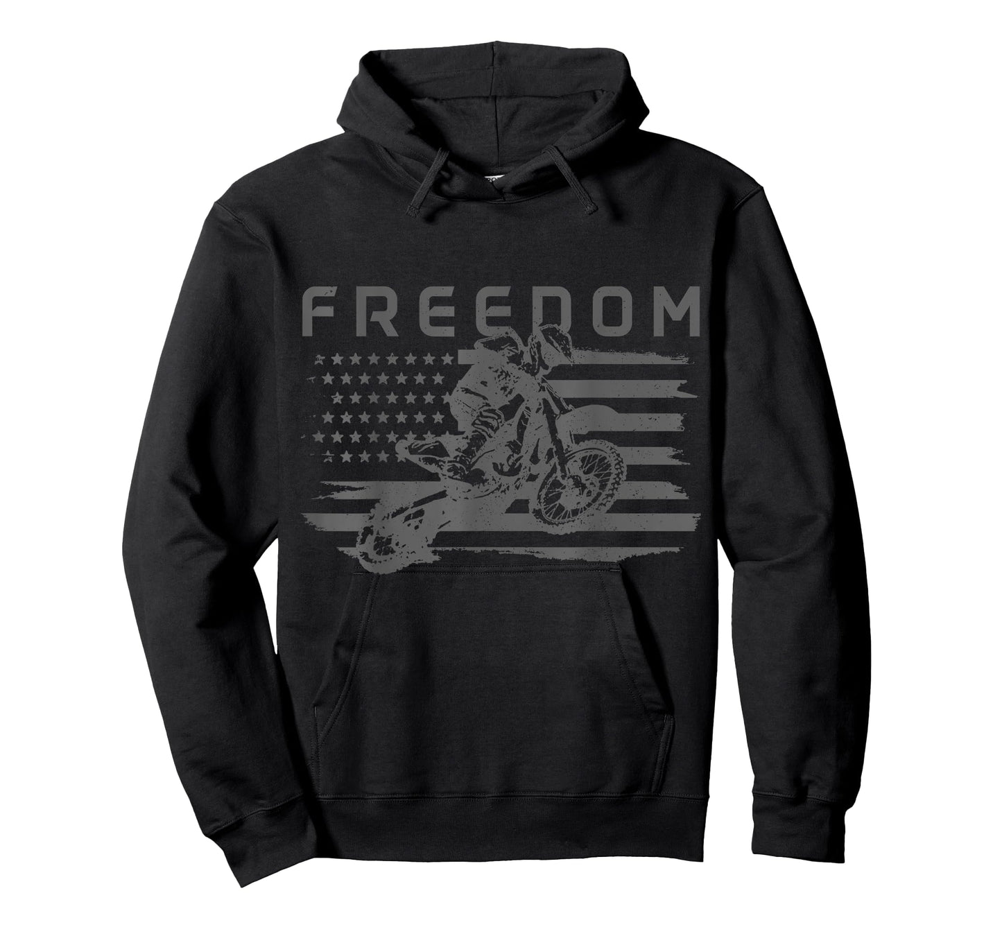 Motocross Freedom American Flag MX Patriotic Dirt Bike T-Shirt