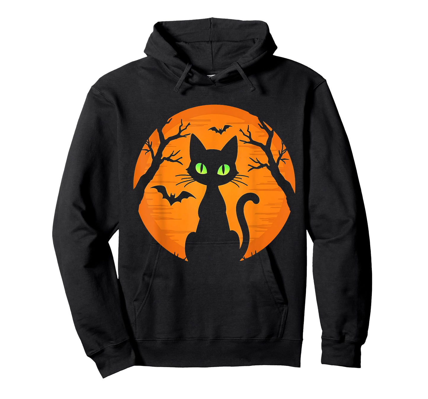 Vintage Scary Halloween black Cat Costume Cat Moon kids T-Shirt