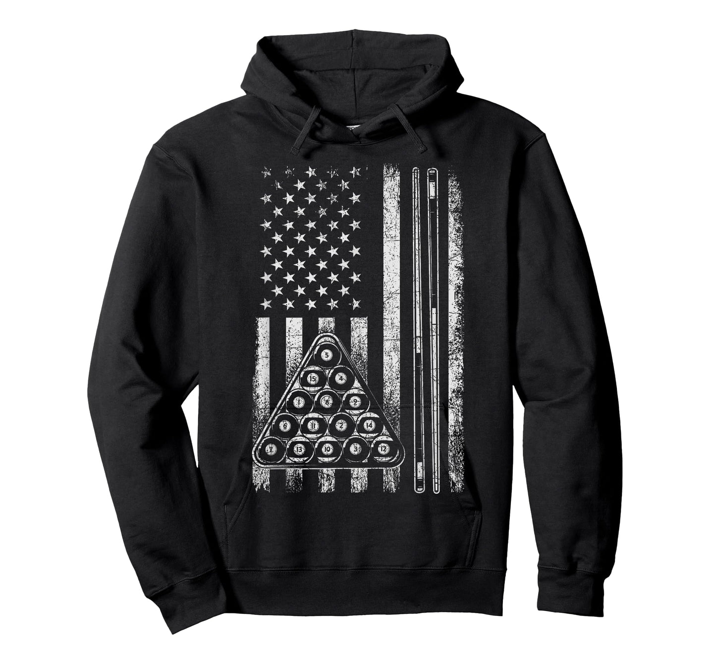 Billiard Game - USA American Flag Pool Player Sports Lover T-Shirt