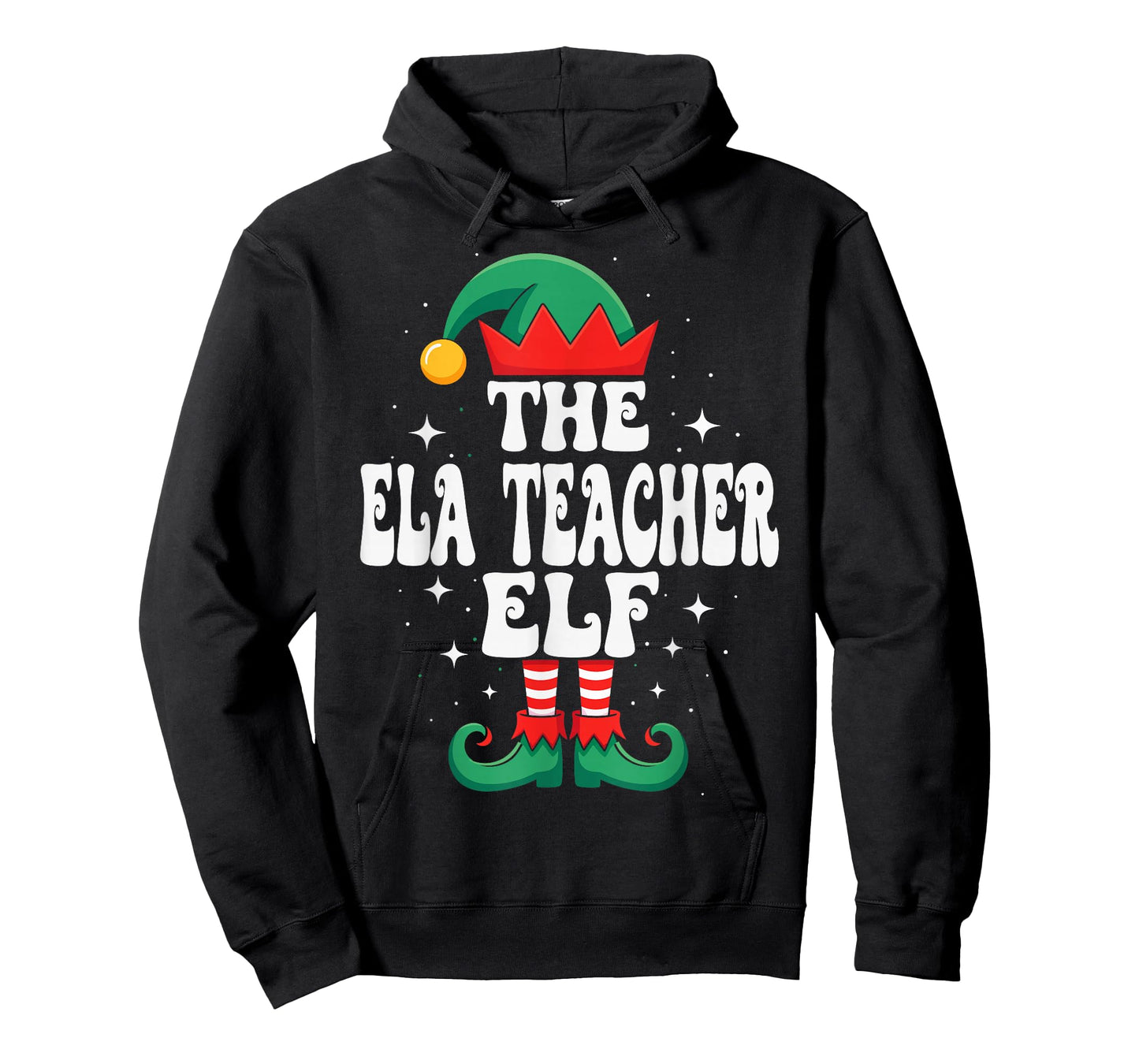 The ELA Teacher Elf Funny Christmas Matching Family Group T-Shirt