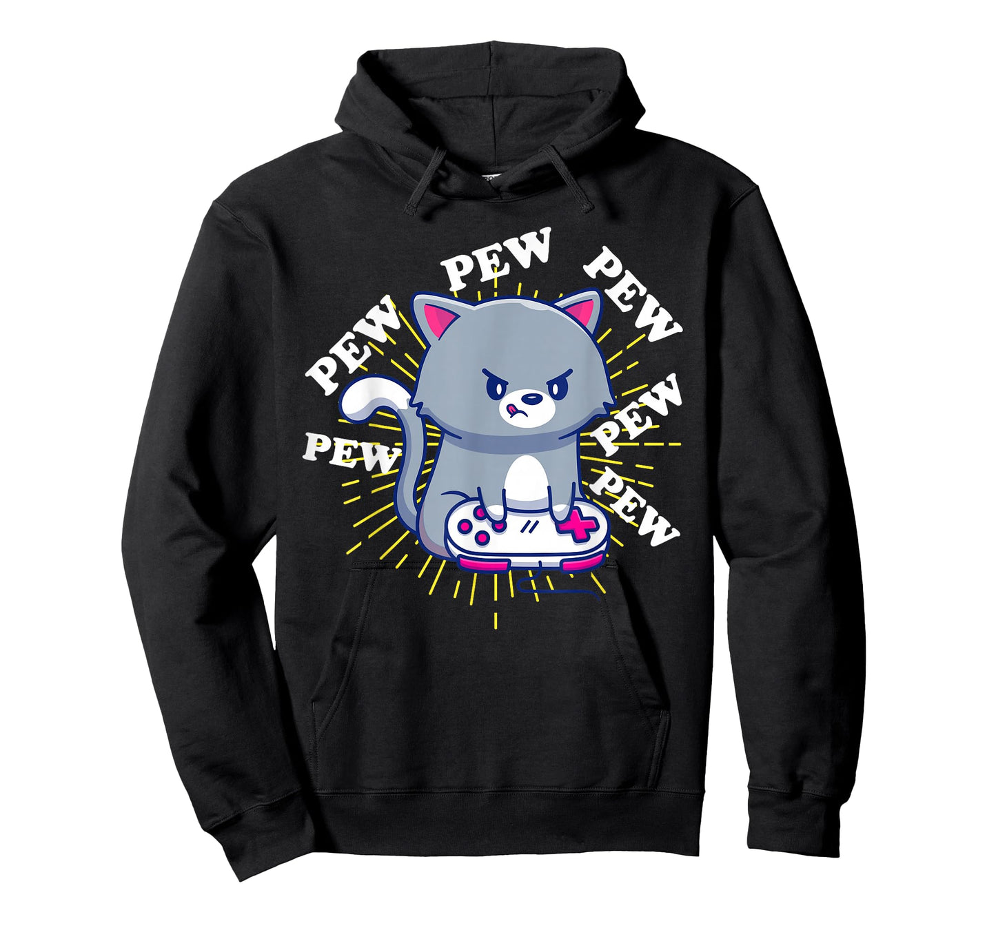 Pew Pew Cute Cat Gamer Headset Cat Gaming T-Shirt
