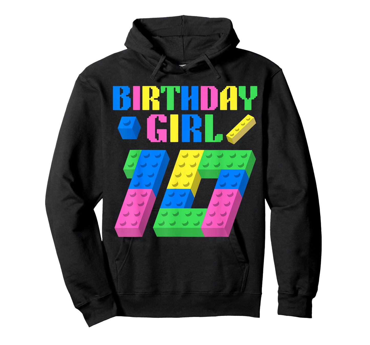 10th Birthday Girl Block Building 10 Year Old Master Builder T-Shirt