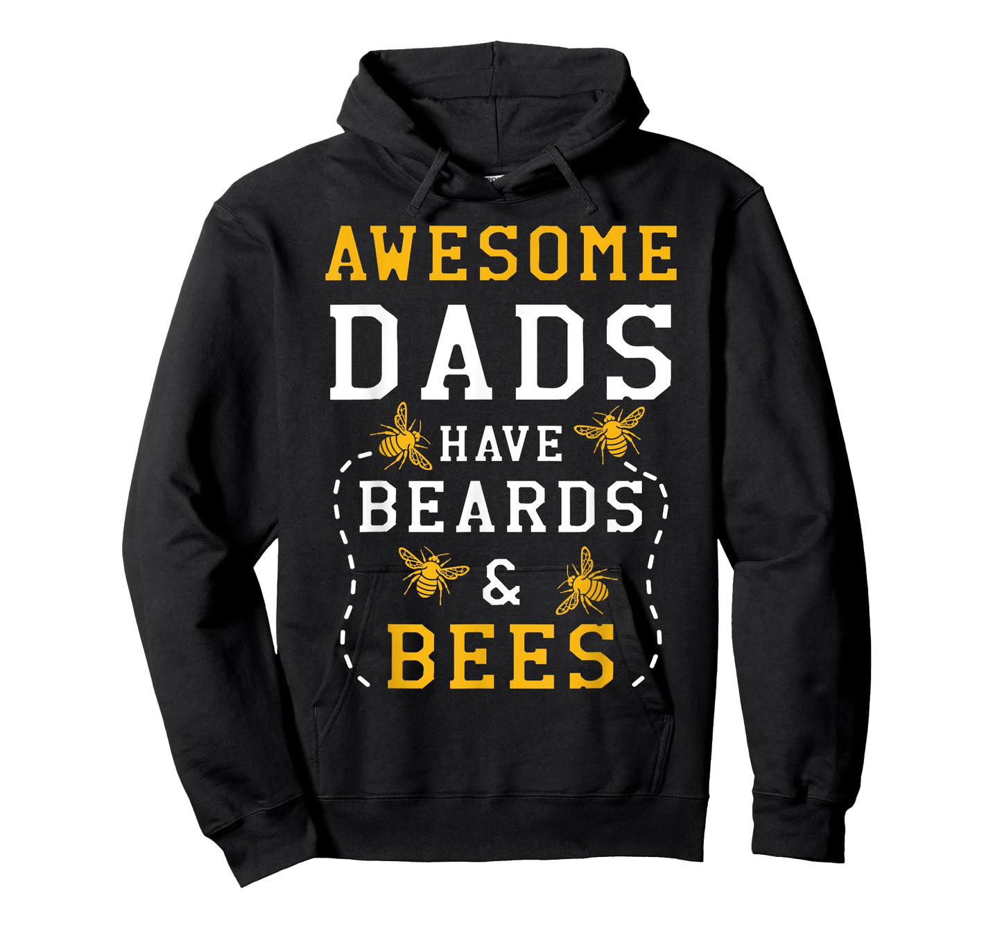 Awesome Dads Have Beards And Bees Beekeeping Apiarist T-Shirt