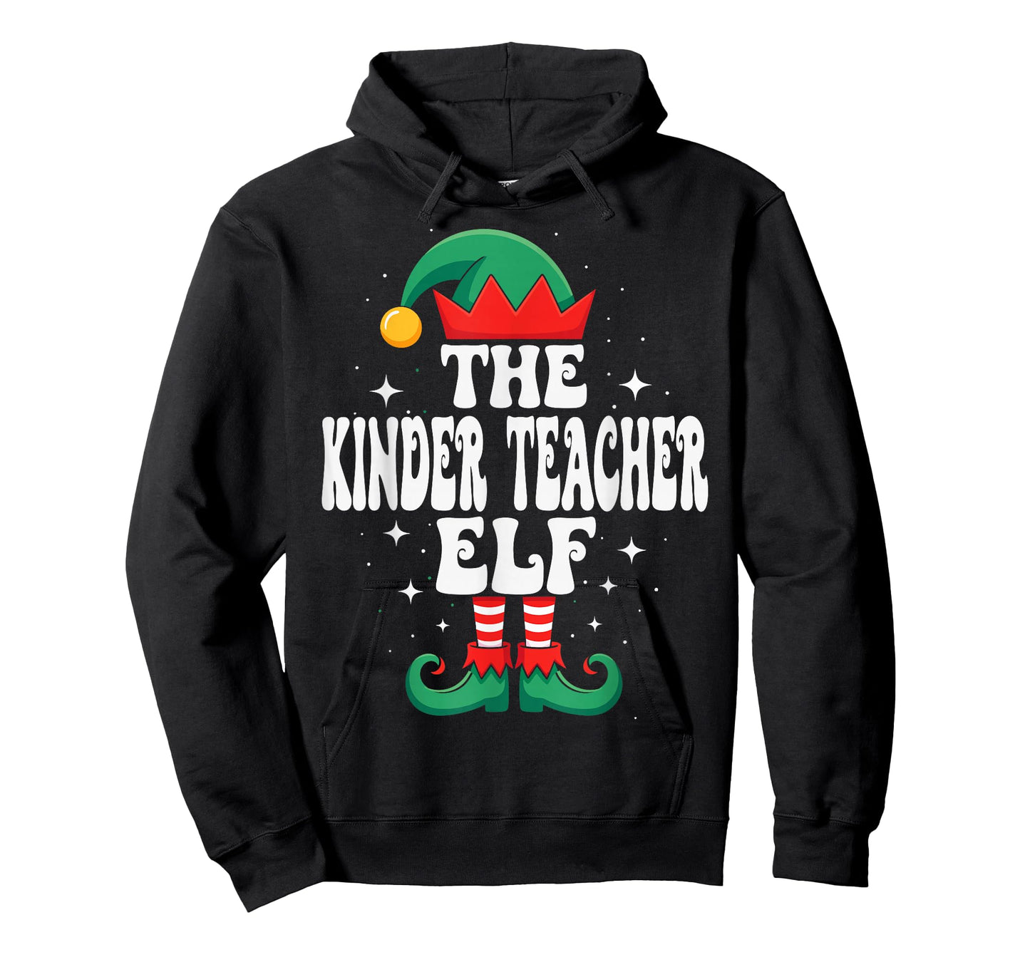 The Kinder Teacher Elf Funny Christmas Matching Family T-Shirt