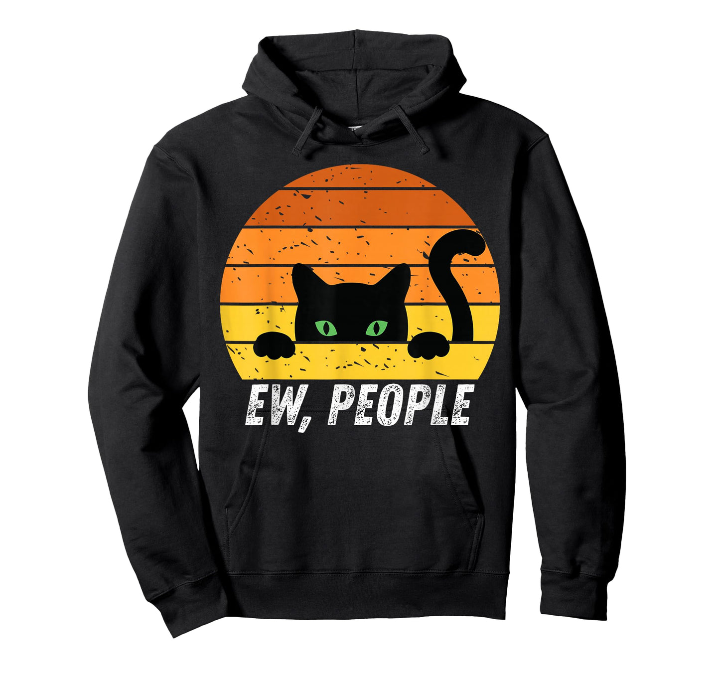 Ew People Retro Cat Funny Introvert Vintage Gifts Cat Lovers T-Shirt