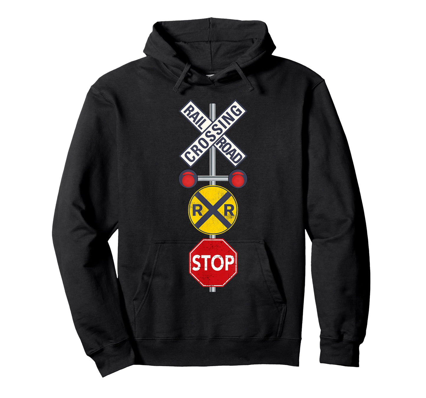 Railway Railroad Crossing Sign Train Worker Engineer Railfan T-Shirt