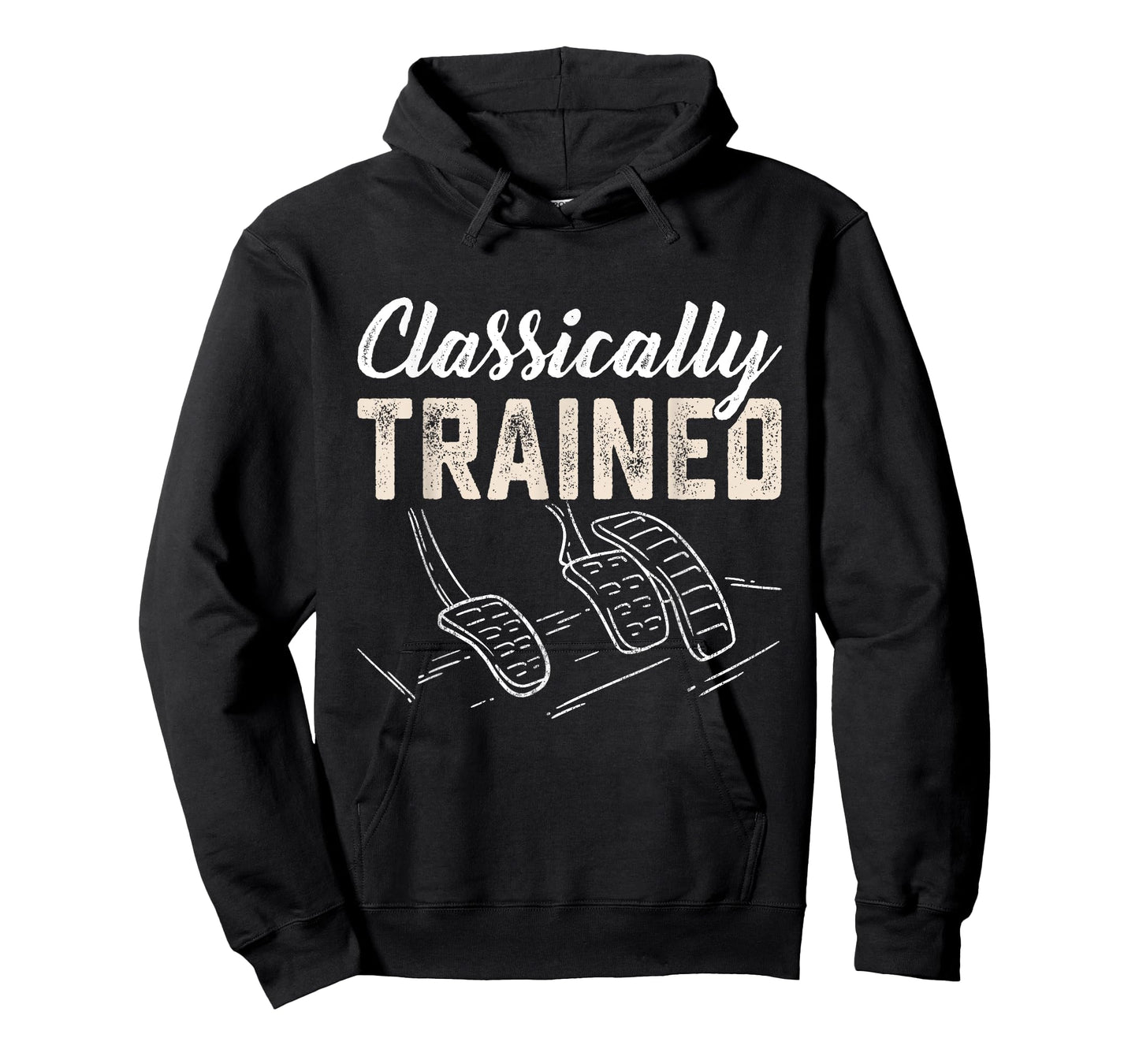 Classically Trained Retro Racing Three Pedals Manual Car Guy T-Shirt