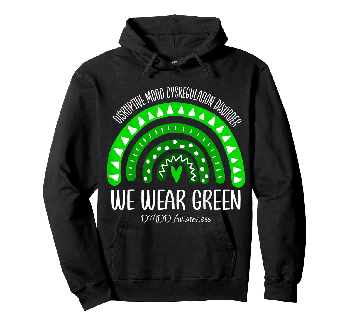 Rainbow We Wear Green DMDD Awareness T-Shirt