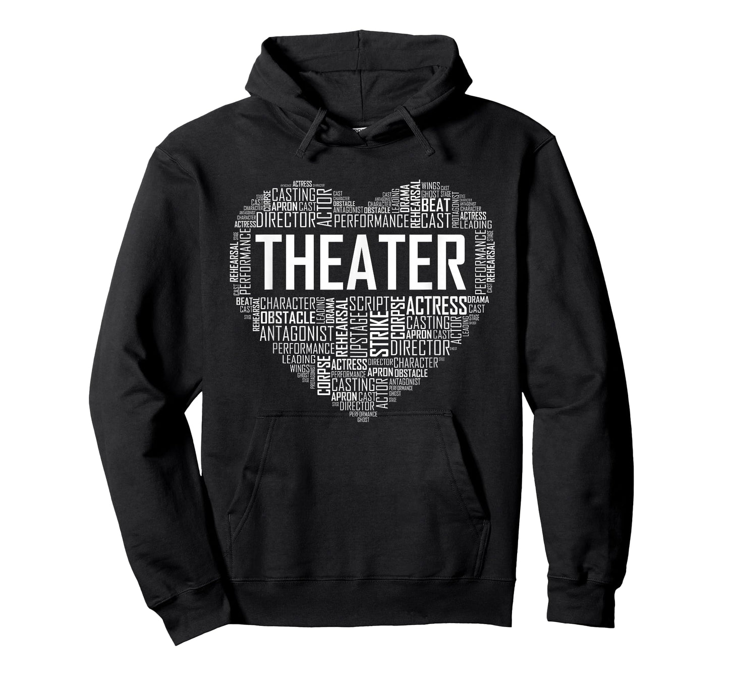 Theater Life Heart Love Drama Actor Actress Gift T-Shirt Small