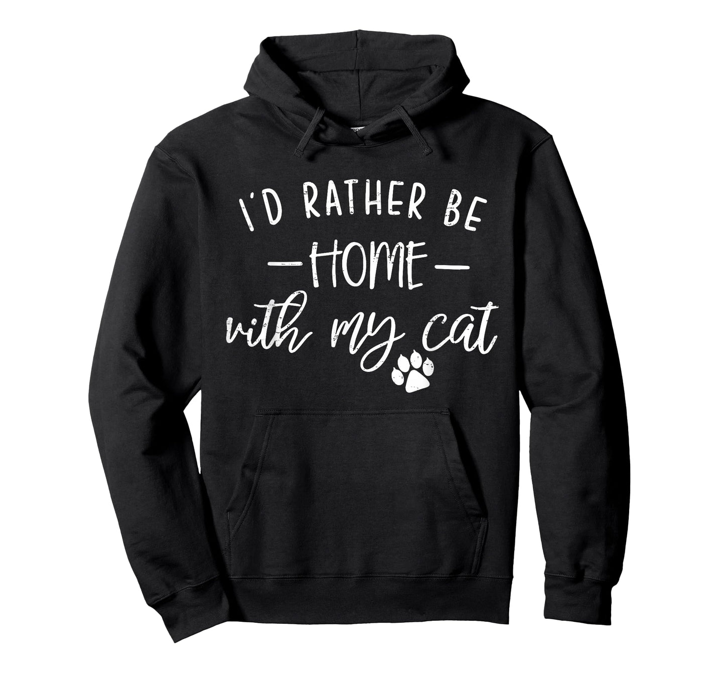 Vintage Retro I'd Rather be Home with My Cat Funny T-Shirt