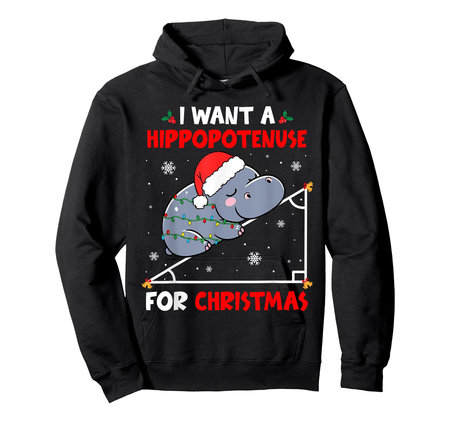 A Hippopotamus For Xmas Hypotenuse Math Teacher Students T-Shirt