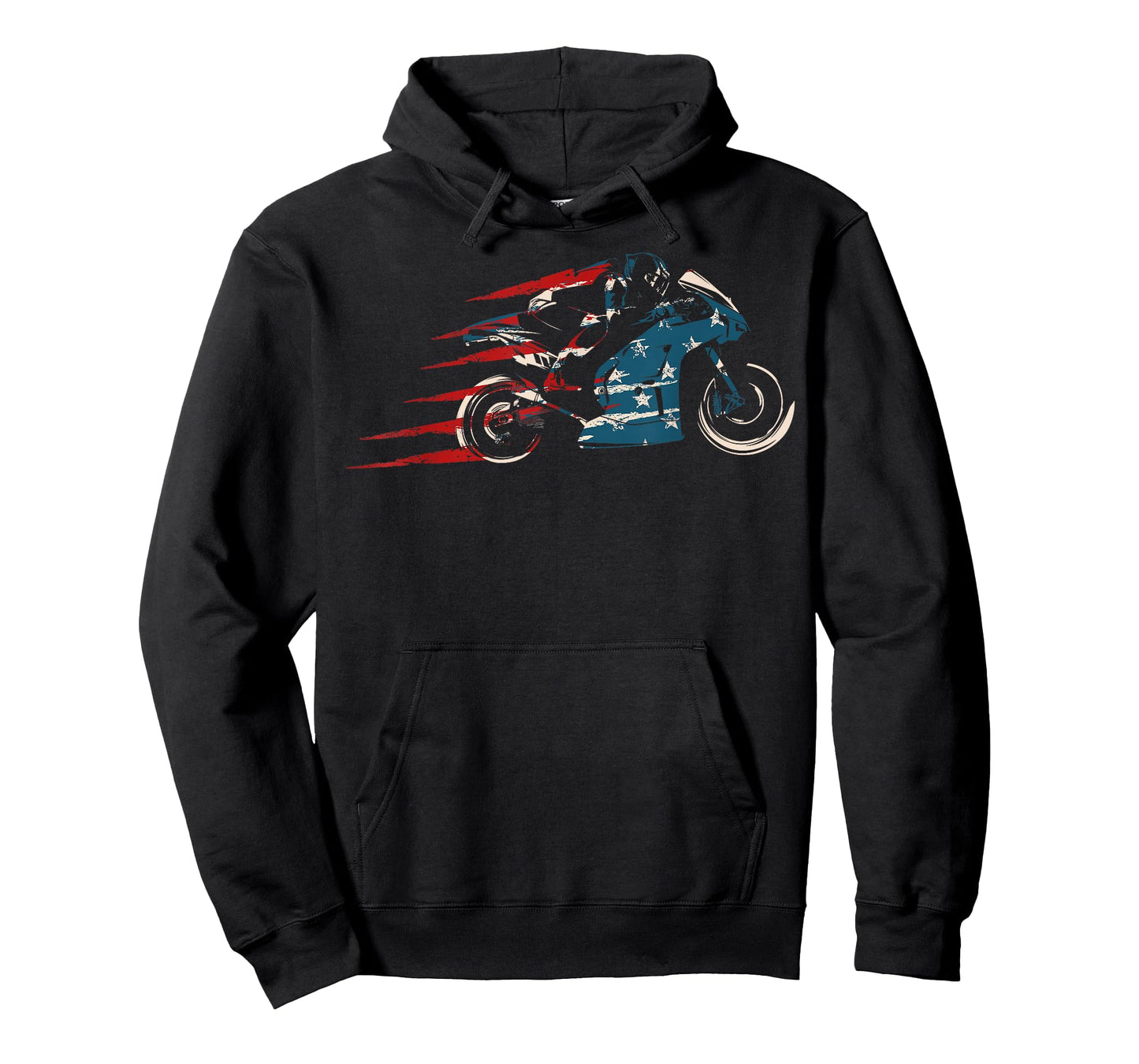 Super Bike Moto GP Pride US Flag Patriotic Dirt Bikers T-Shirt