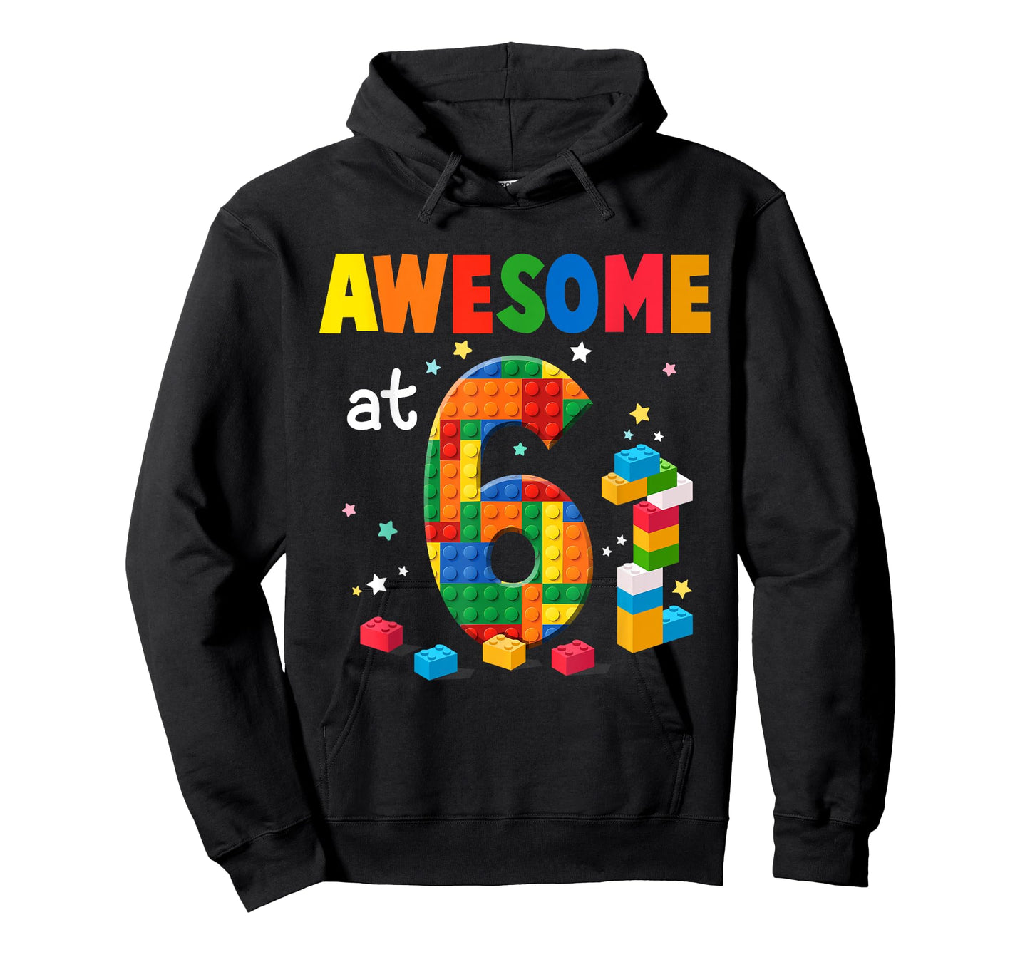 Building Blocks Brick 6th Birthday Shirt 6 Year Old Boy Gift T-Shirt
