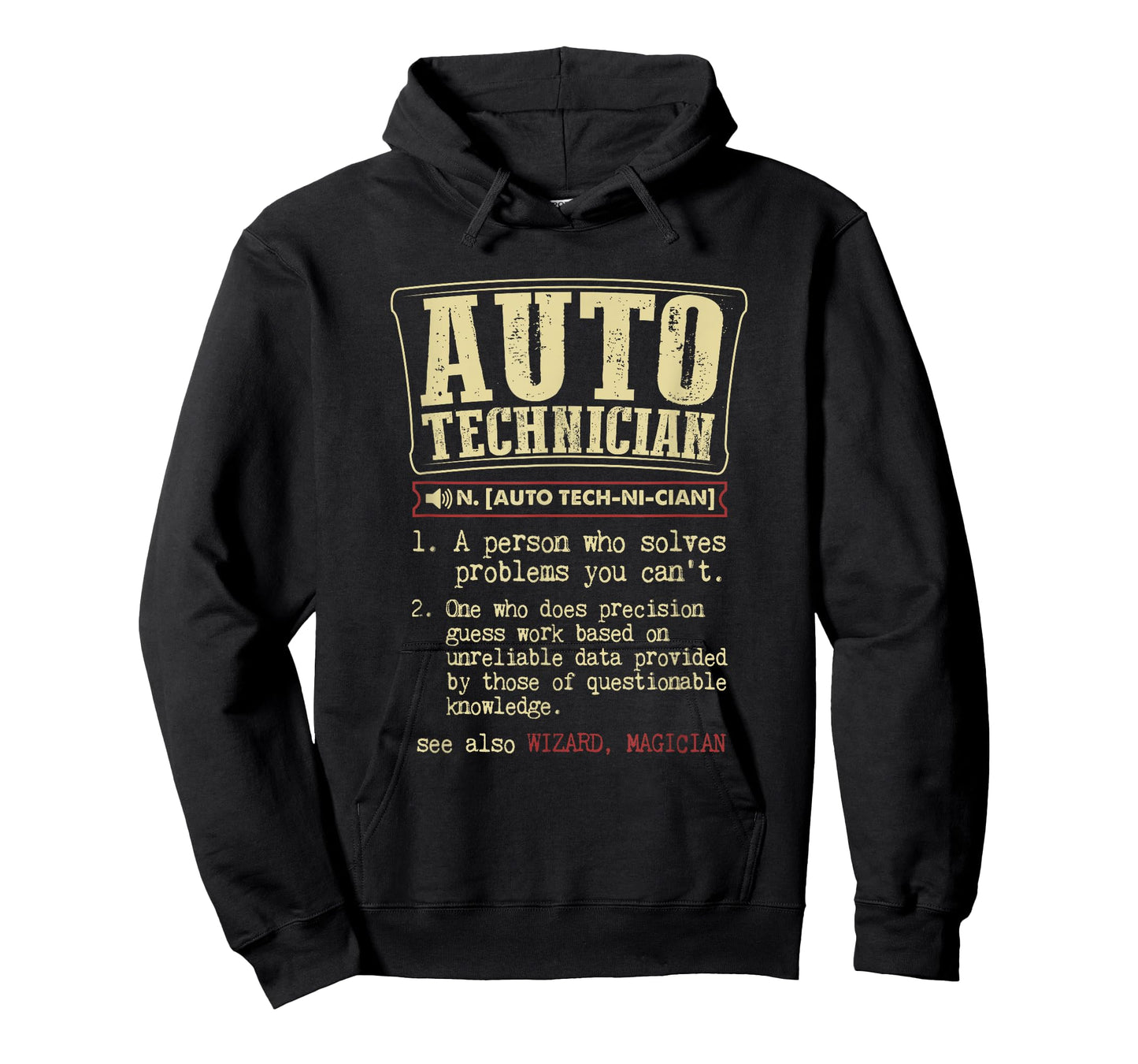 Auto Technician Gift Funny Dictionary Definition T-Shirt