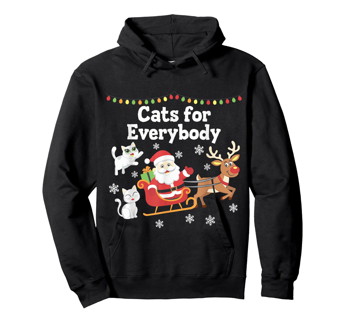Cats For Everybody Christmas Cat Funny Xmas Men Women Santa T-Shirt